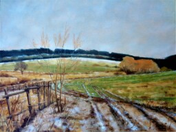 Tání v polích  50 x 65cm